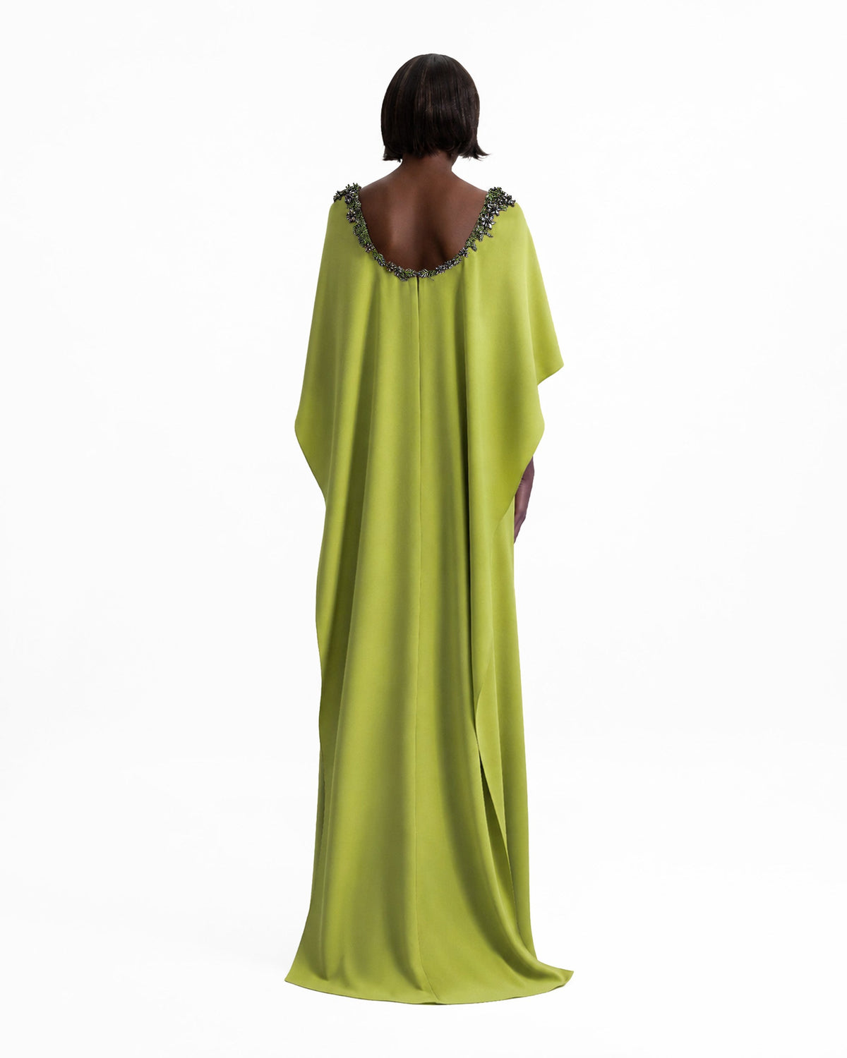 Slim-Cut Dress with Beaded Straps