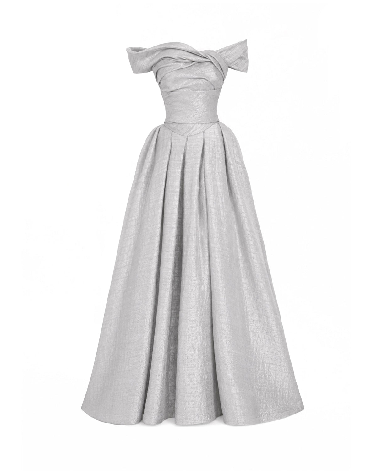 Off-Shoulder Jacquard Dress