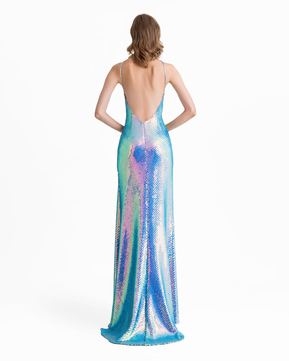 Halter-Neck Slim-Cut Dress