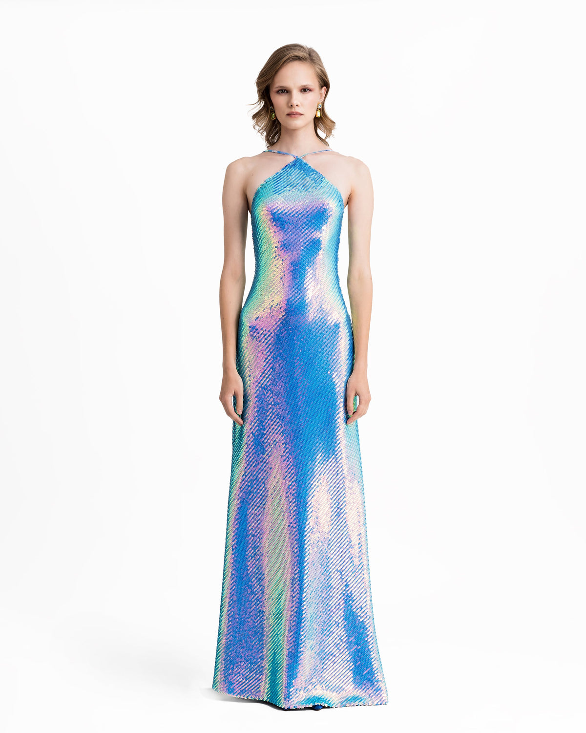 Halter-Neck Slim-Cut Dress
