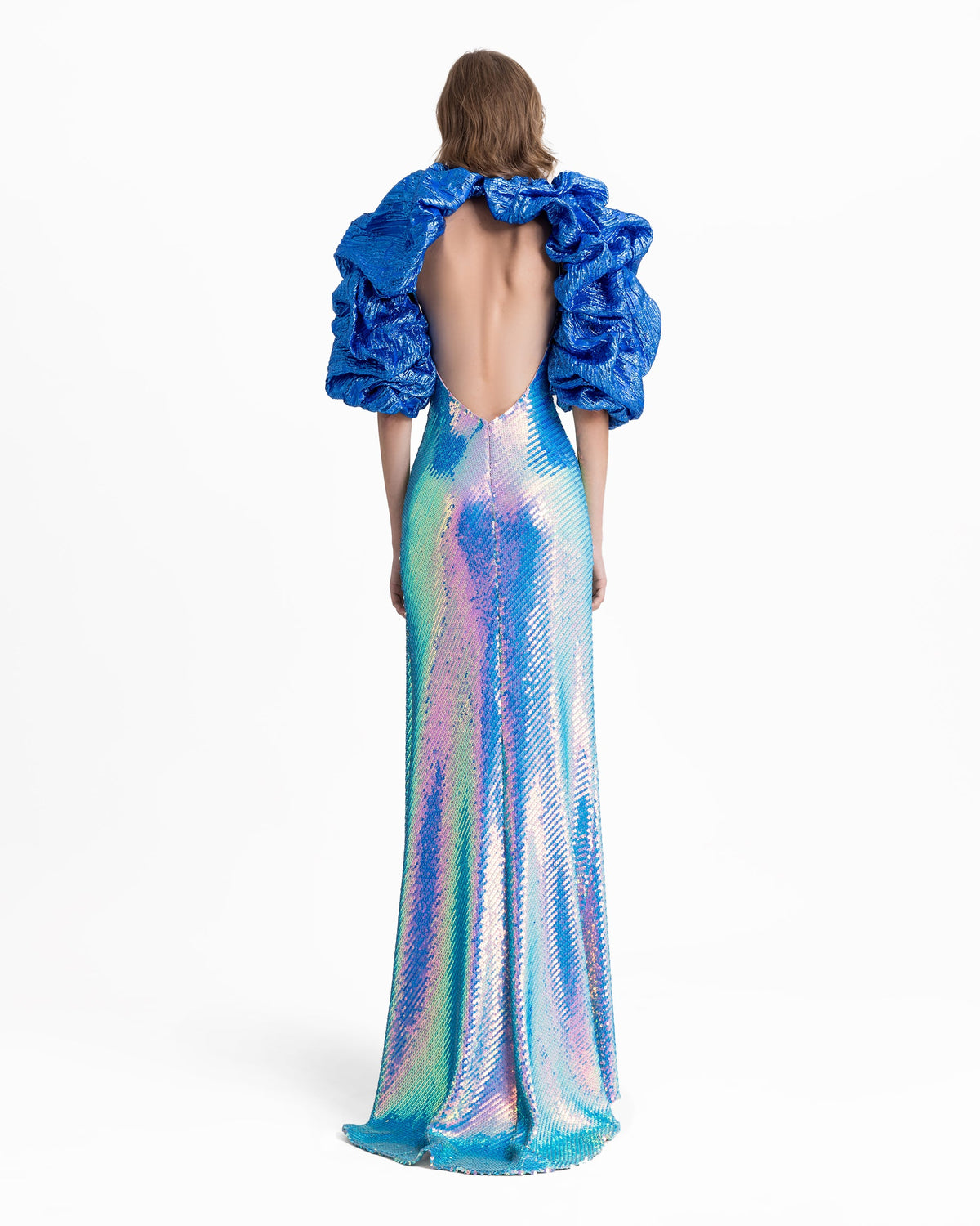 Low Open-Back Dress With Bolero