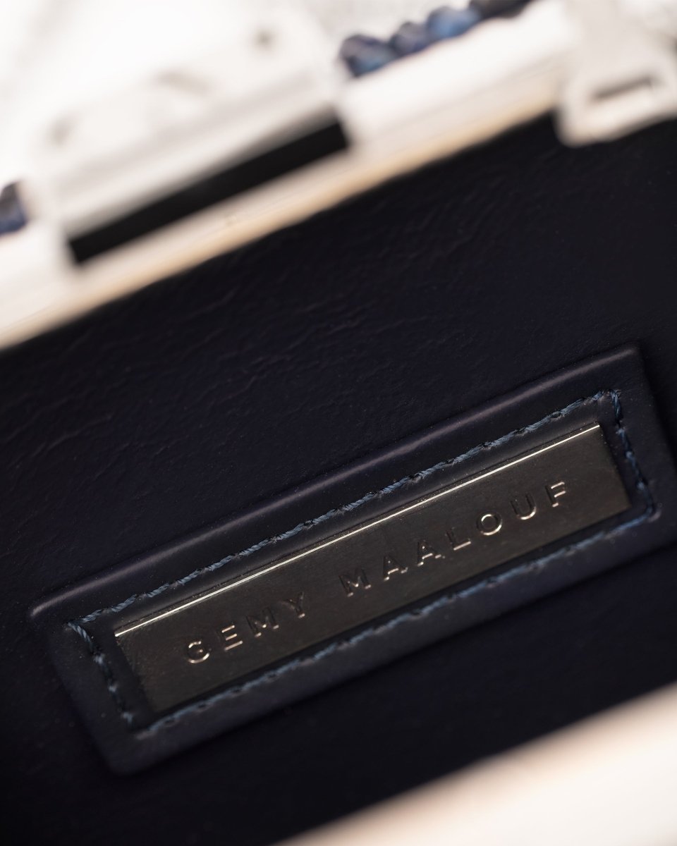 Crystal-Embellished Crepe Clutch