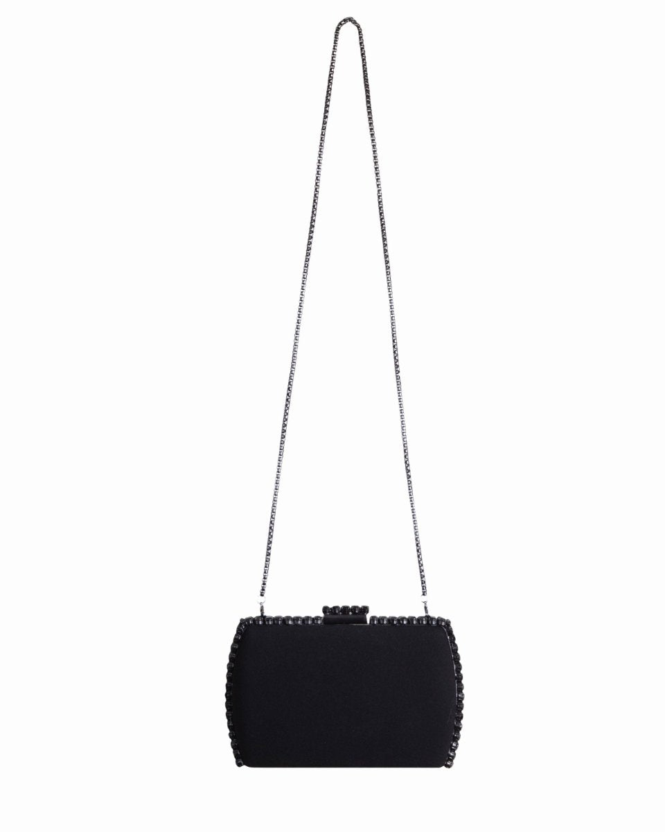 Black Clutch With Black Hardware