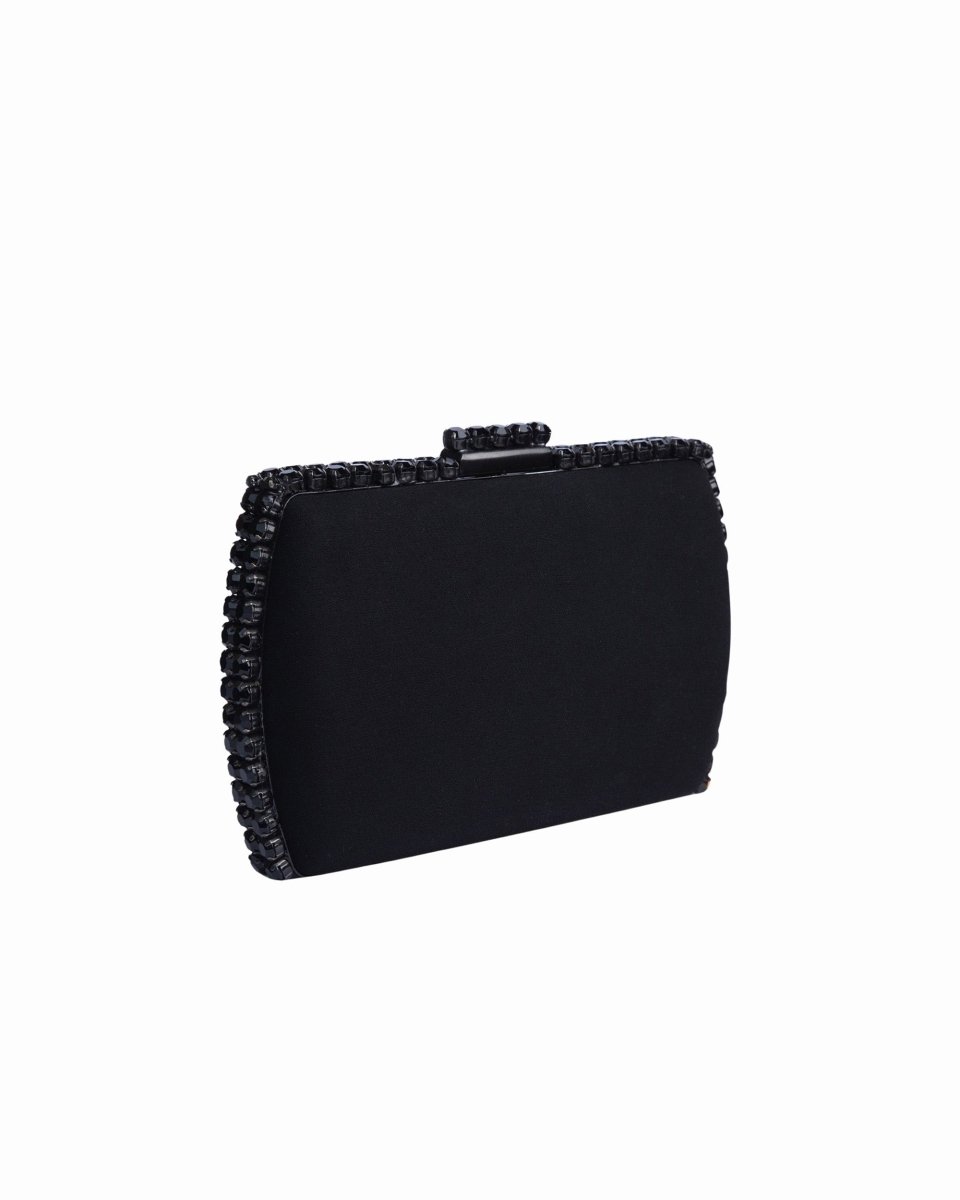 Black Clutch With Black Hardware