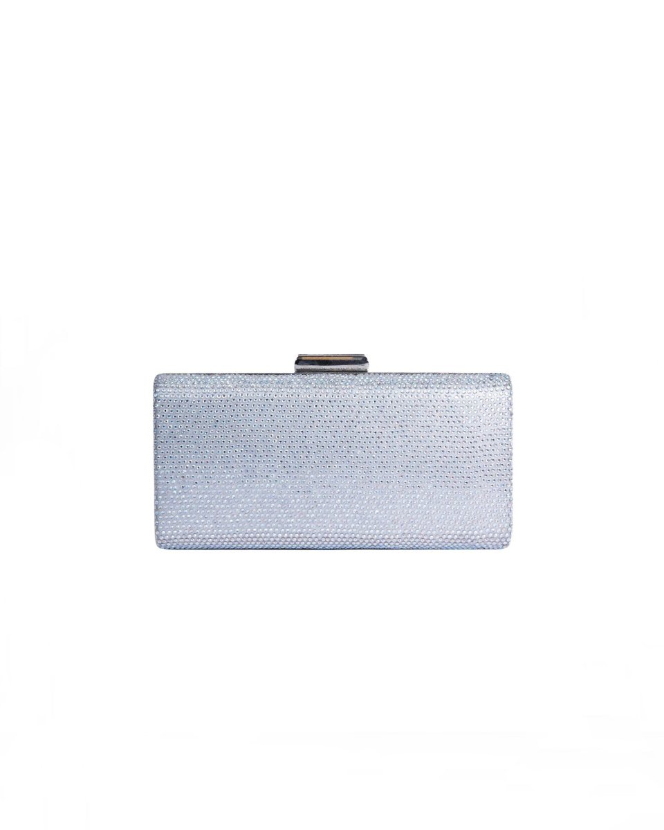 Rhinestones Silver Clutch