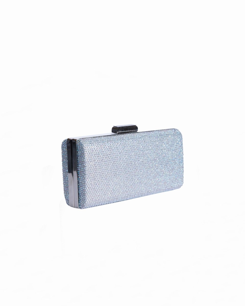 Rhinestones Silver Clutch