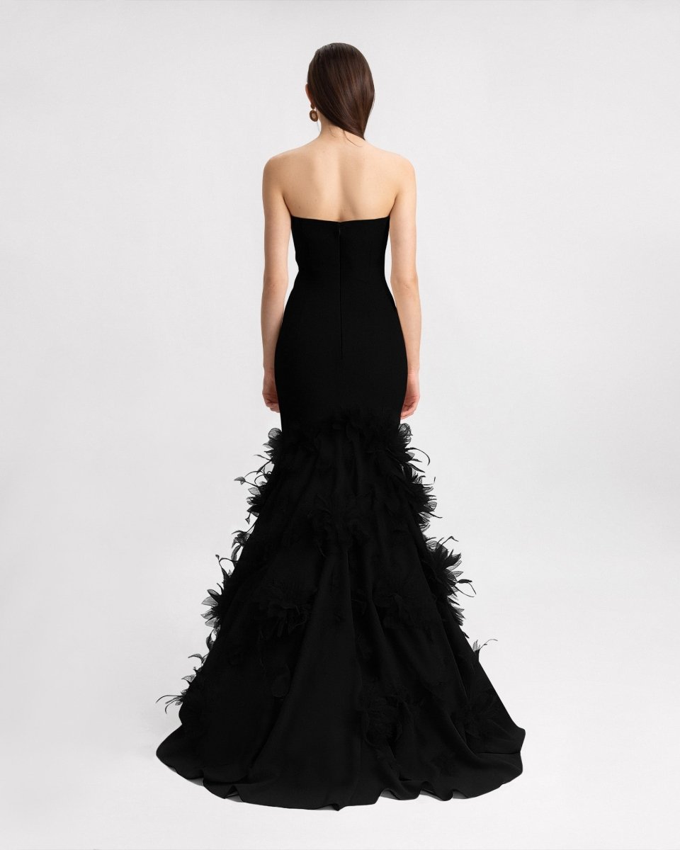 Mermaid-Cut Strapless Dress