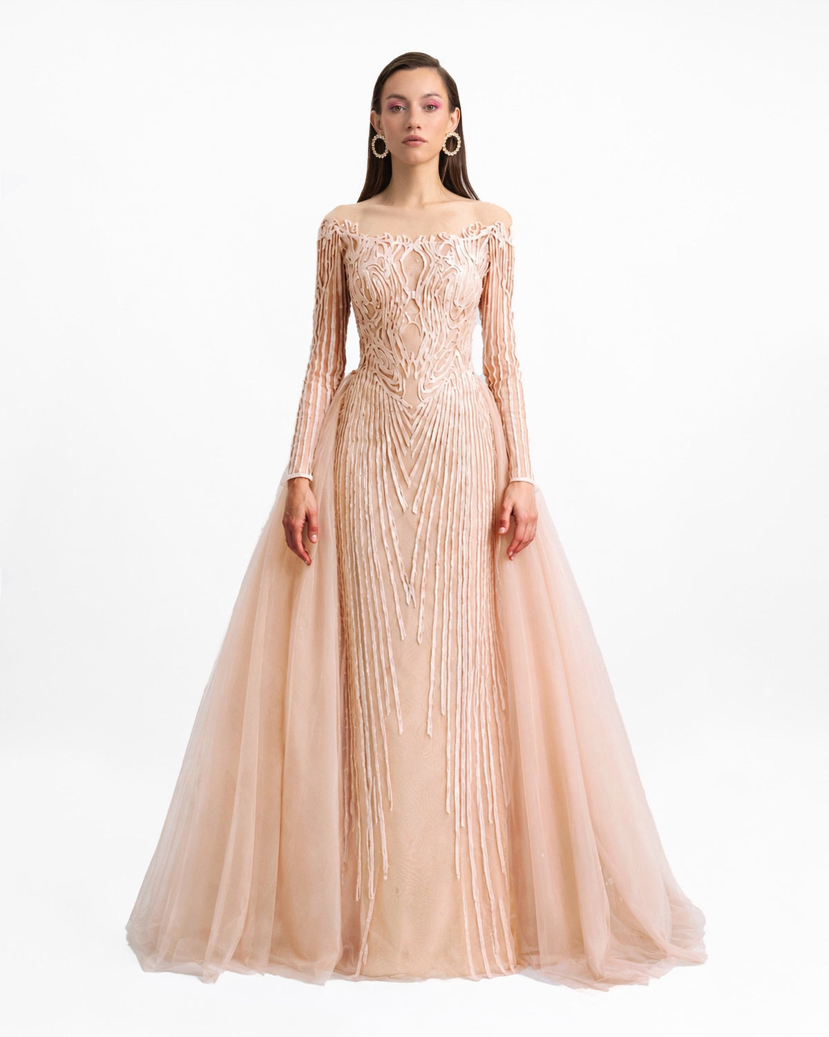 Off-Shoulders Long Sleeves Dress