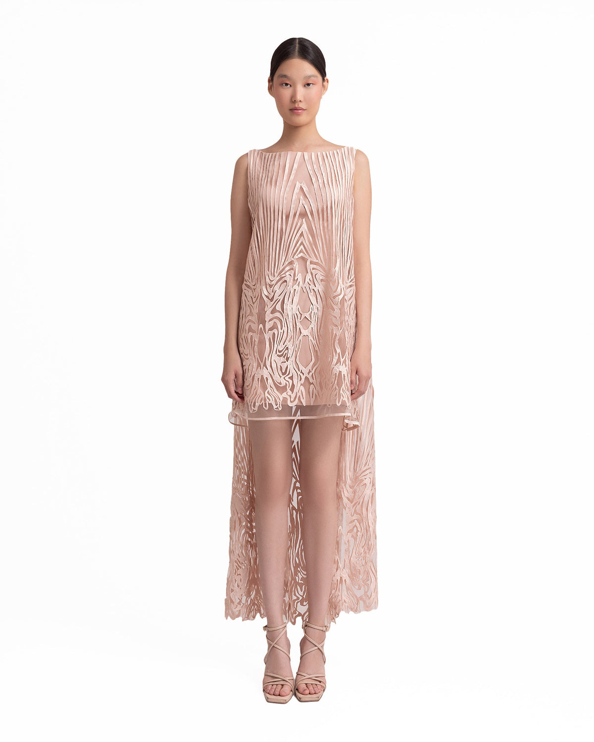 Short Dress with High-Low Hem