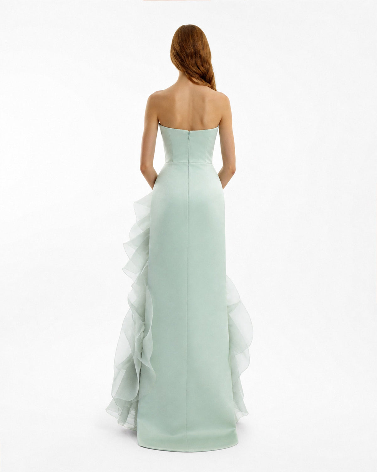 Fitted Scoop-Neck Dress with Sculpted Flowers