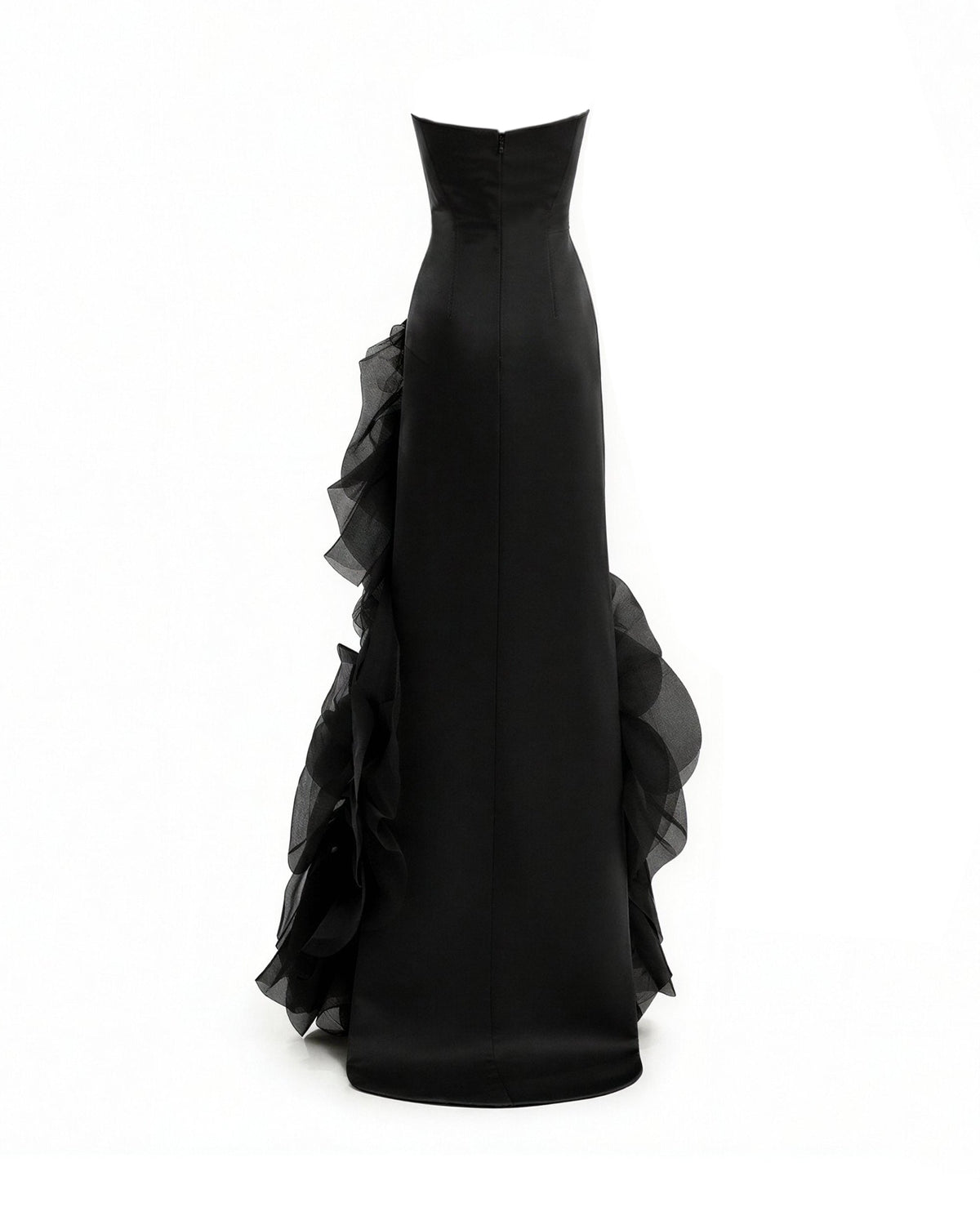 Fitted Scoop-Neck Dress with Sculpted Flowers