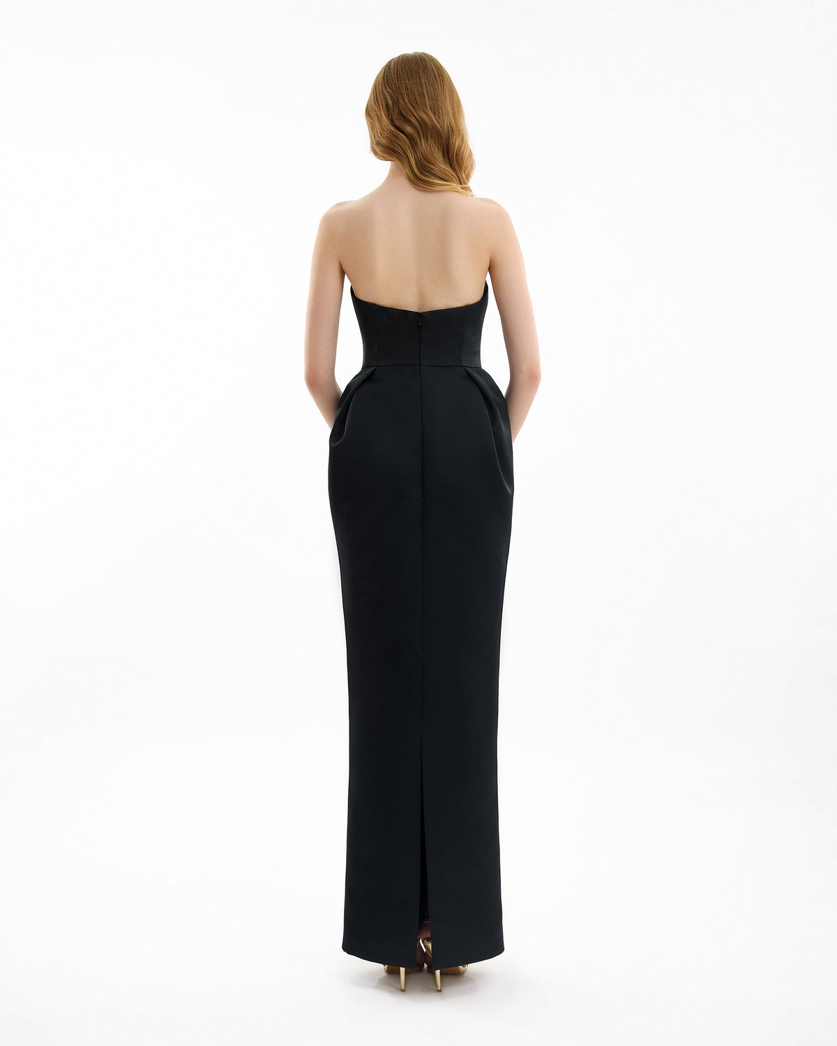 Strapless Dress with Ruffled Bolero