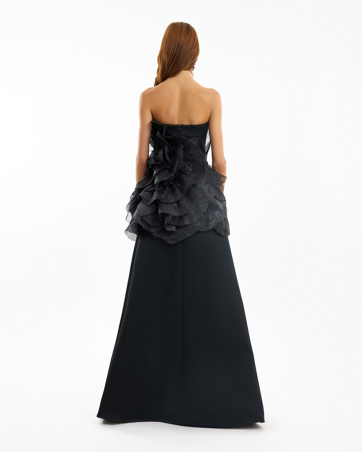 Strapless Organza Flower Dress