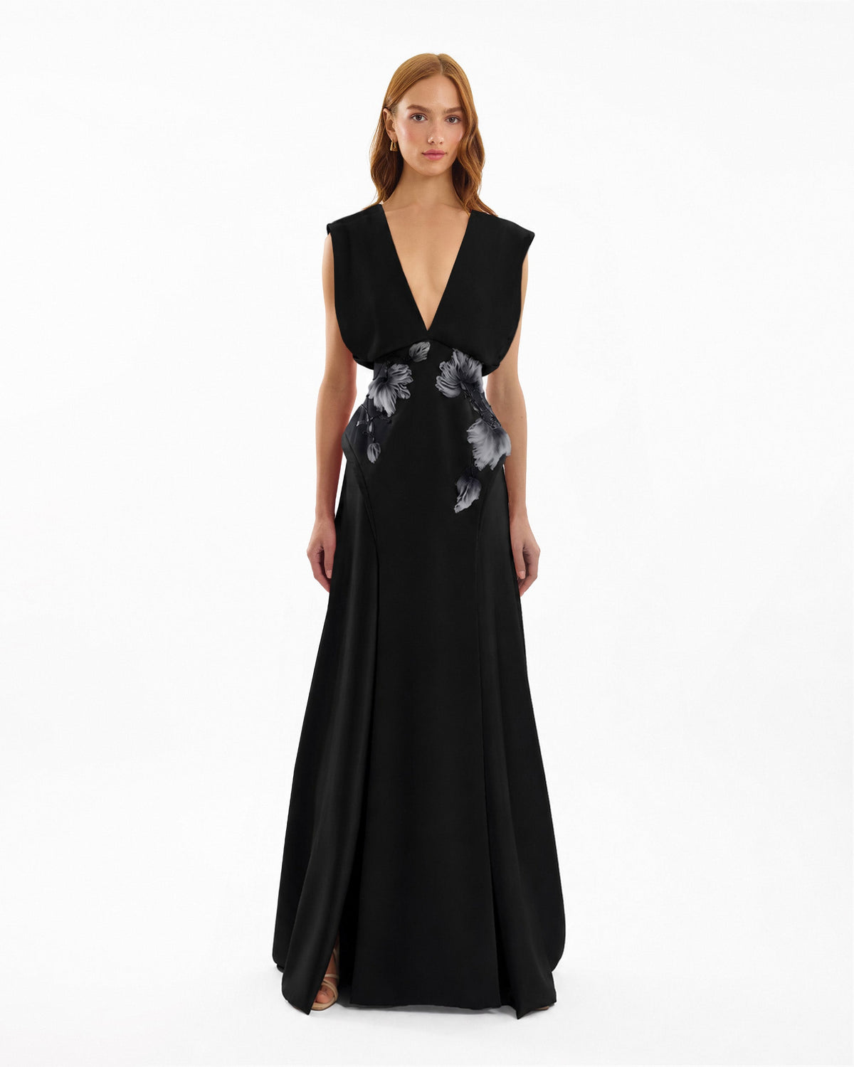 V-Neck Beaded Dress