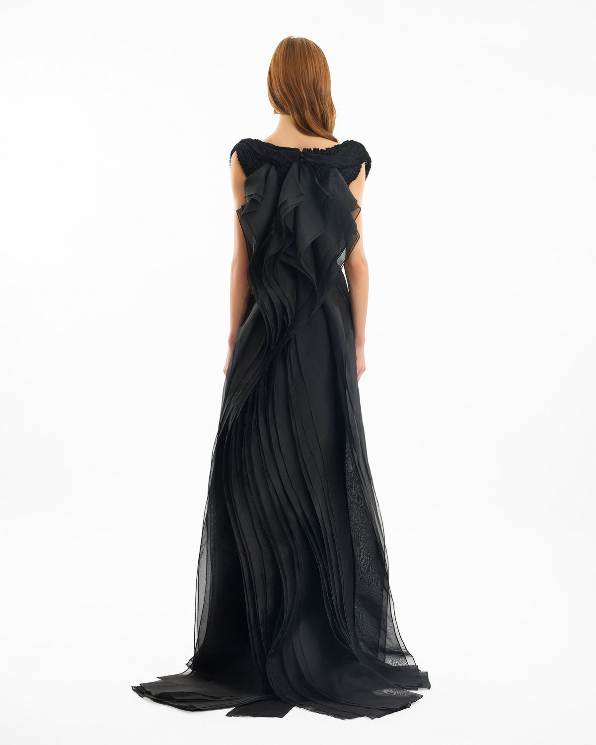 Square-Neck Dress with Embroidered Shoulders