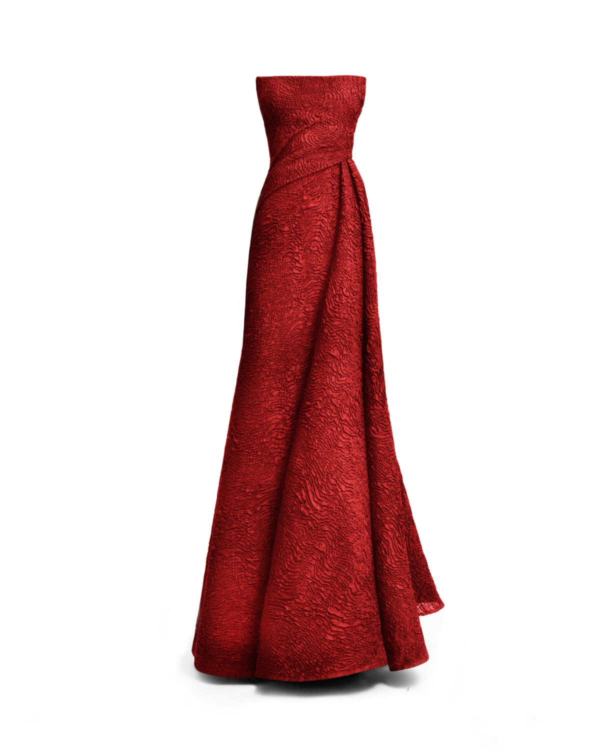 Strapless Dress With a Draped Skirt