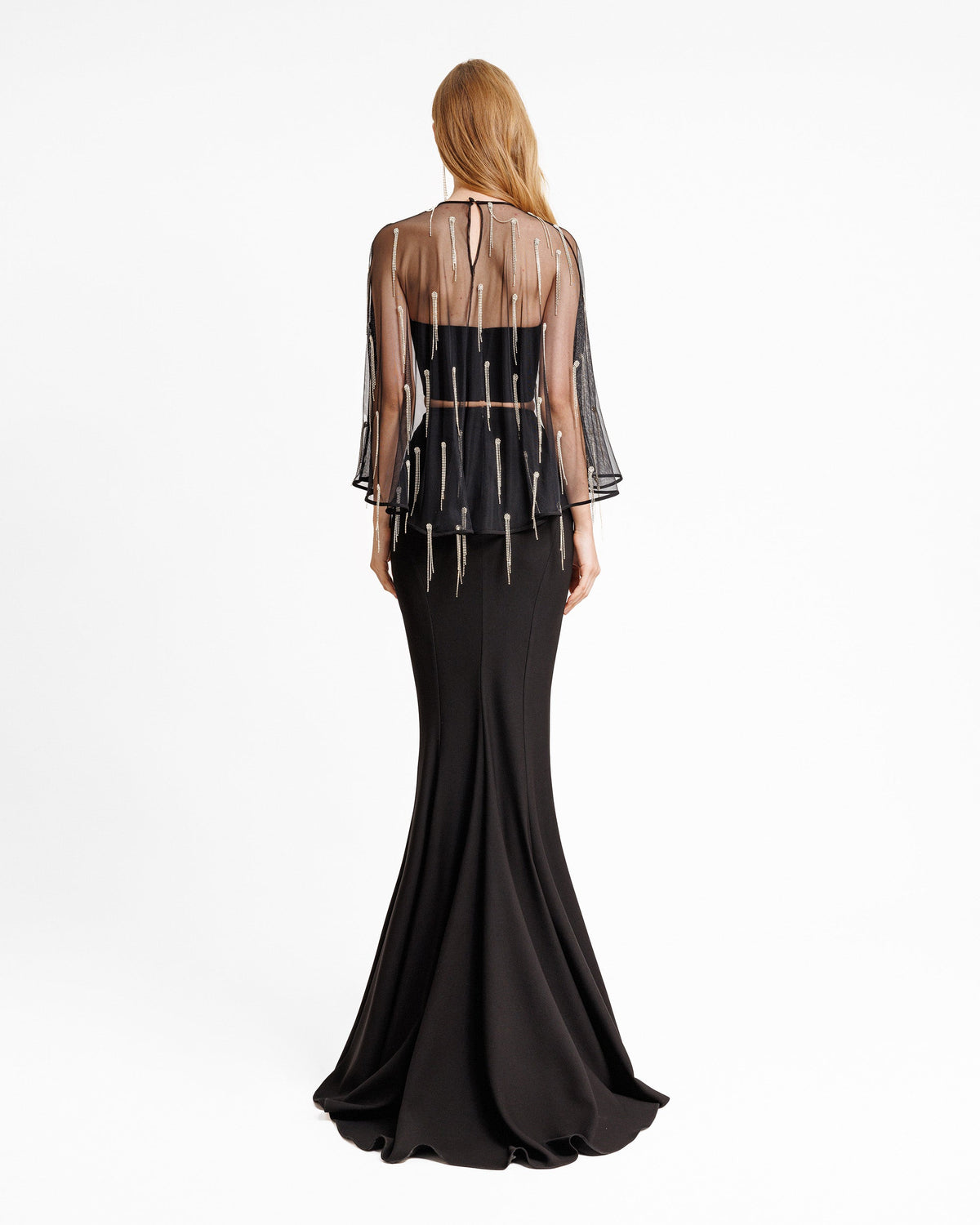 Crepe Set with Beaded Cape