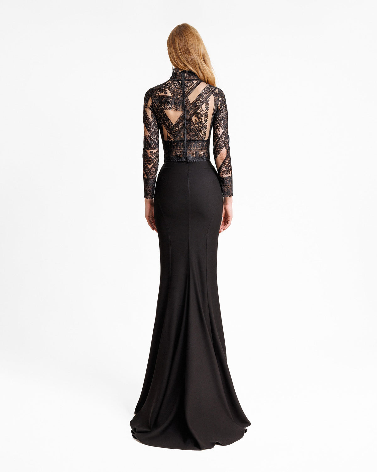 Patterned Lace top with skirt set