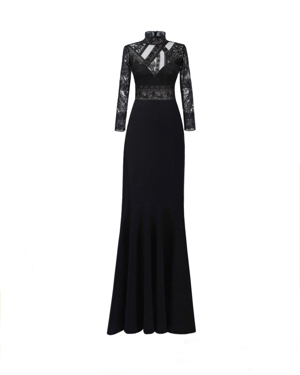 Patterned Lace top with skirt set