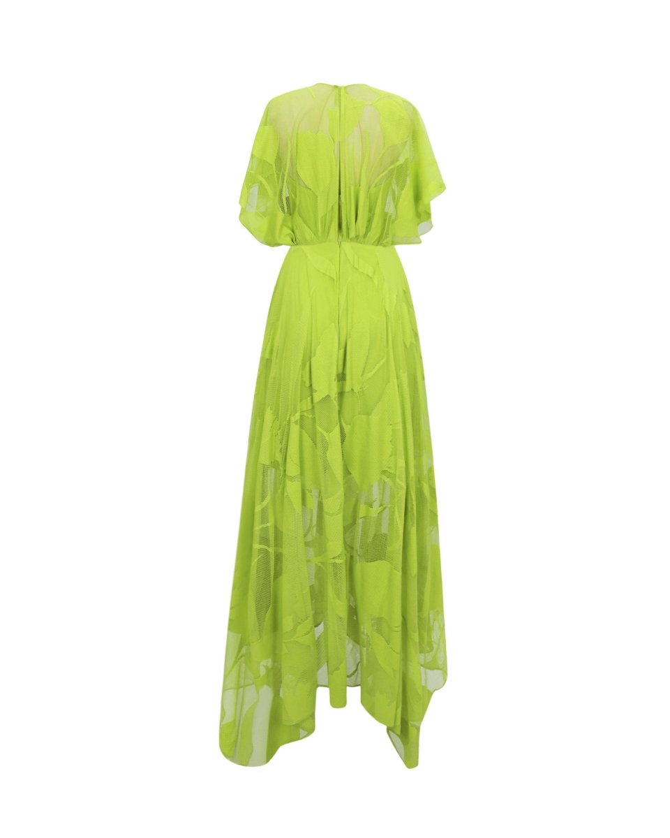 Patterned Lace Midi Dress