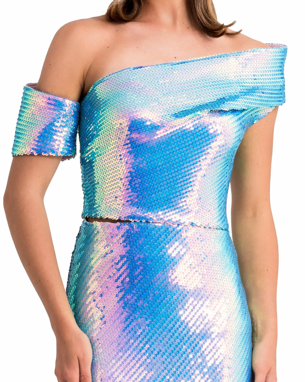 Asymmetrical Top With Long Skirt